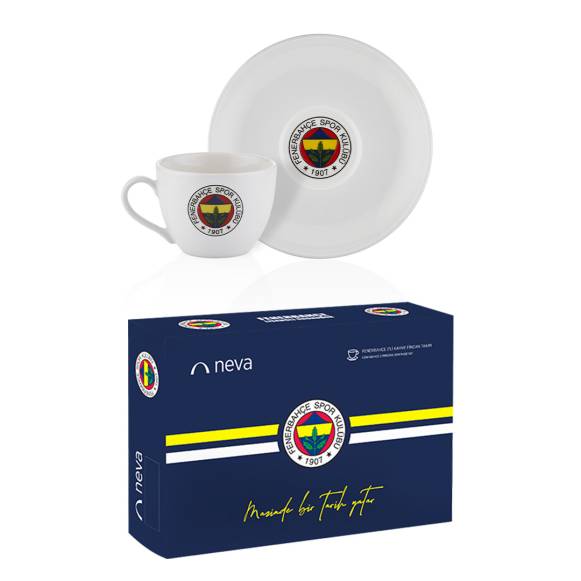Fenerbahçe Lisanslı Arma Logo 2'li Çay Fincan Takımı