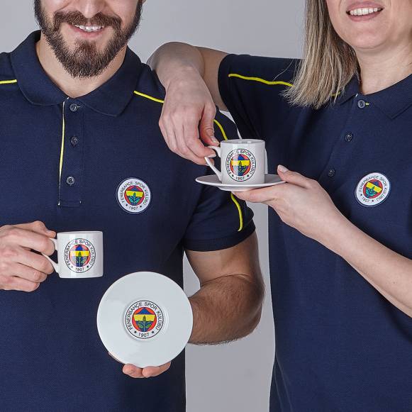 Fenerbahçe Lisanslı Arma Logo 2'li Kahve Fincan Takımı