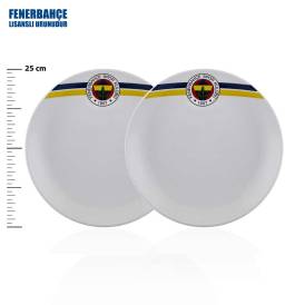 Fenerbahçe Lisanslı Arma Logo 2'li Servis Tabağı - Thumbnail