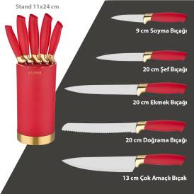 Pitaya Cylinder 6 Piece Knife Set - Thumbnail