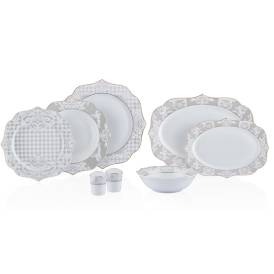 Berry Romantic 28 Pieces 6 Person Dinnerware- Crow's Feet - Thumbnail