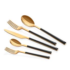 Bitter Gold 30 Piece Fork-Spoon-Knife Set - Thumbnail