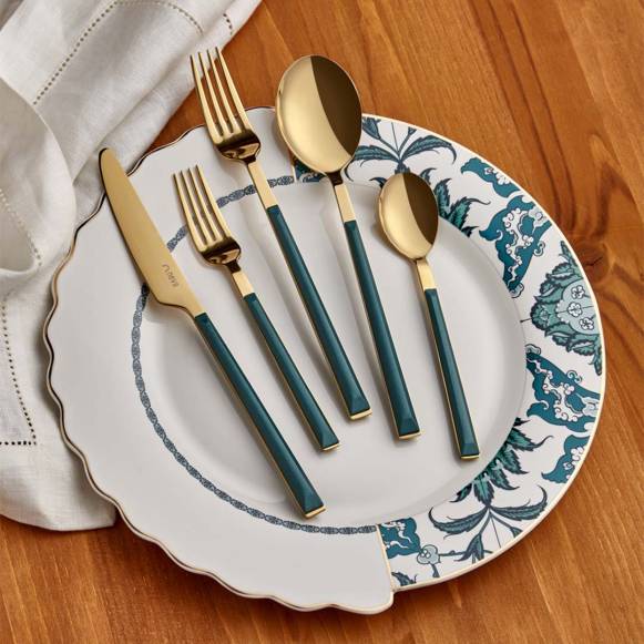 Menthol Gold 30 Piece Fork-Spoon-Knife Set