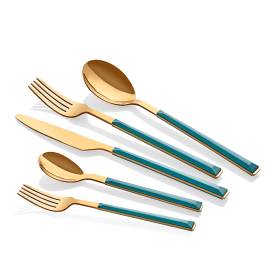 Menthol Gold 30 Piece Fork-Spoon-Knife Set - Thumbnail