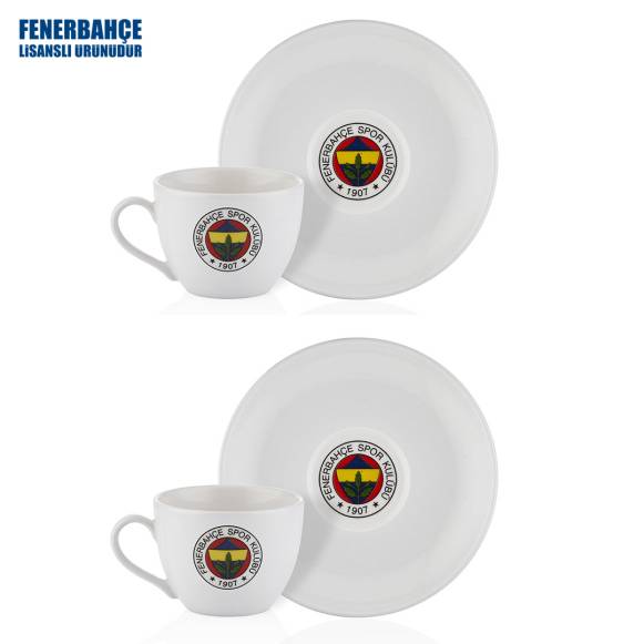 Fenerbahçe Lisanslı Taraftar Arma Logo 2 Kişilik 7 Parça Çay Seti