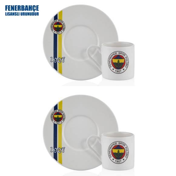 Fenerbahçe Lisanslı 12 Parça 6 Kişilik Kahve Fincan Takımı