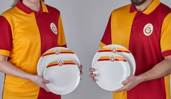 Galatasaray Lisanslı Taraftar 2 Kişilik 4 Parça Yemek Takımı