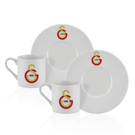 Galatasaray Lisanslı Taraftar Arma Logo 2 Kişilik 7 Parça Çay Seti - Thumbnail