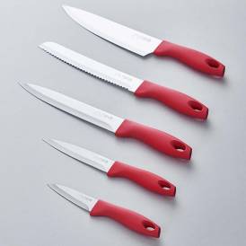 Neva - Sweet Petek Kırmızı 5 Lı Bıçak Seti